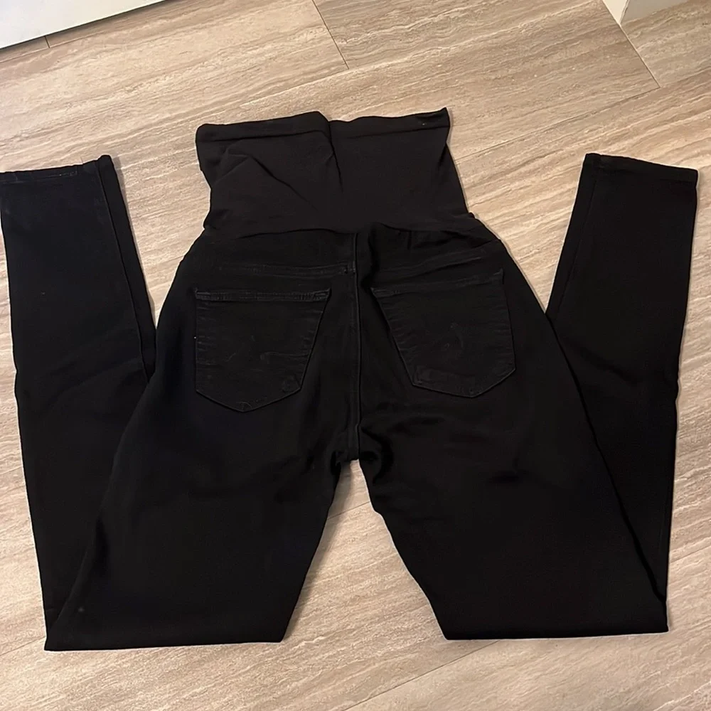 Adriano Goldschmied AG Maternity Black Ankle Jeans